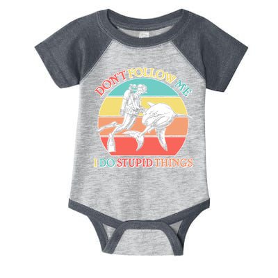 Don't Follow Me I Do Stupid Things Scuba Diver Infant Baby Jersey Bodysuit