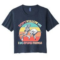 Don't Follow Me I Do Stupid Things Scuba Diver Crop Top