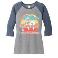 Don't Follow Me I Do Stupid Things Scuba Diver Women's Tri-Blend 3/4-Sleeve Raglan Shirt