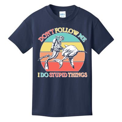 Don't Follow Me I Do Stupid Things Scuba Diver Kids T-Shirt