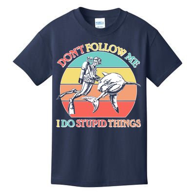 Don't Follow Me I Do Stupid Things Scuba Diver Kids T-Shirt