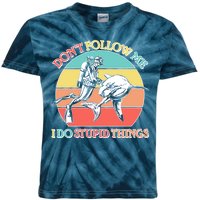 Don't Follow Me I Do Stupid Things Scuba Diver Kids Tie-Dye T-Shirt