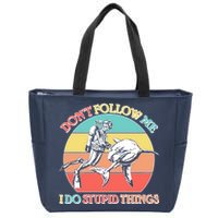 Don't Follow Me I Do Stupid Things Scuba Diver Zip Tote Bag