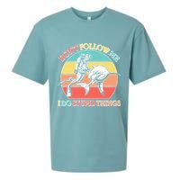 Don't Follow Me I Do Stupid Things Scuba Diver Sueded Cloud Jersey T-Shirt