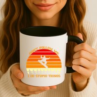 Don't Follow Me I Do Stupid Things Snow Boarding Mug