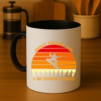 Don't Follow Me I Do Stupid Things Snow Boarding Mug