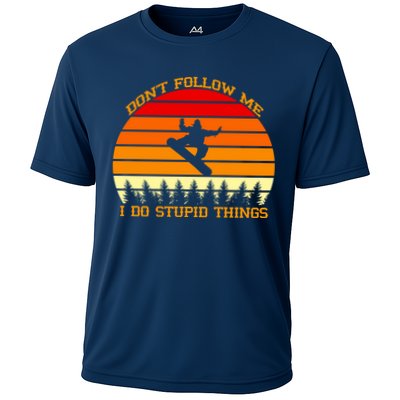 Don't Follow Me I Do Stupid Things Snow Boarding Performance Shirt