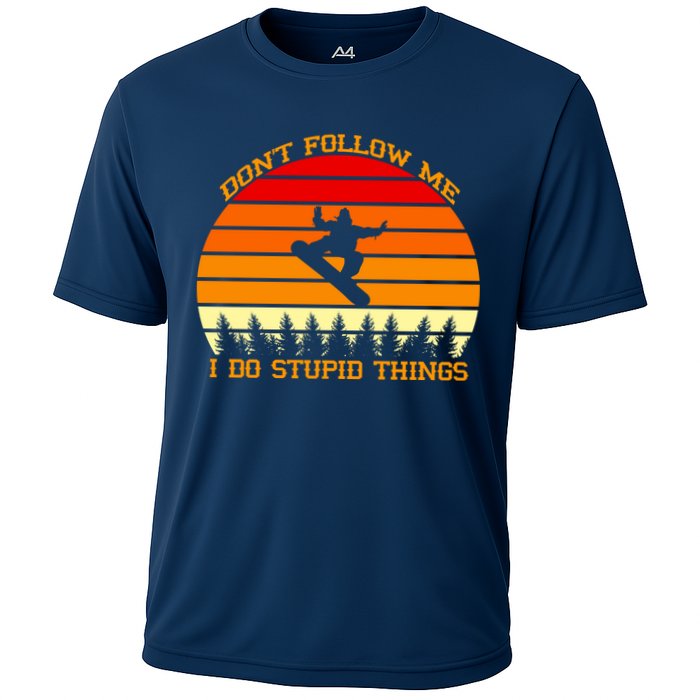 Don't Follow Me I Do Stupid Things Snow Boarding Performance Shirt