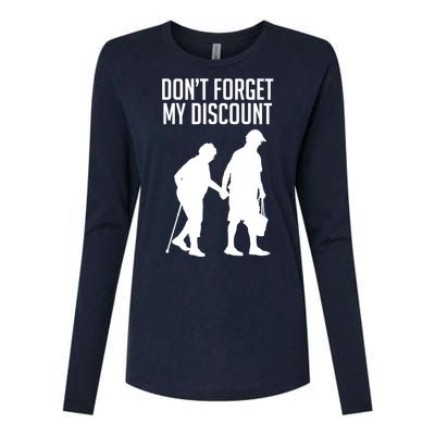 Don't Forget My Discount Womens Cotton Relaxed Long Sleeve T-Shirt