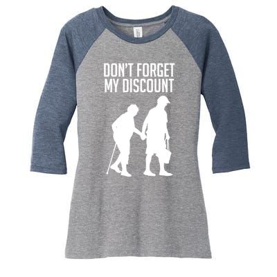 Don't Forget My Discount Women's Tri-Blend 3/4-Sleeve Raglan Shirt