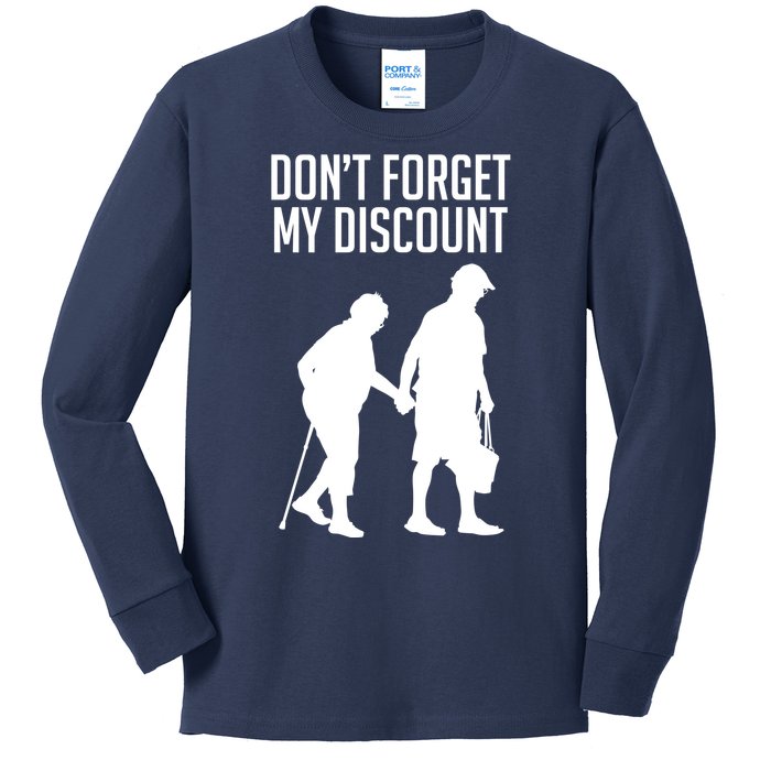 Don't Forget My Discount Kids Long Sleeve Shirt