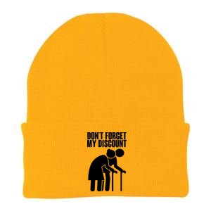 Don't Forget My Senior Citizen Discount Knit Cap Winter Beanie