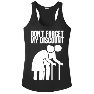 Don't Forget My Senior Citizen Discount Ladies PosiCharge Competitor Racerback Tank