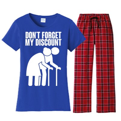 Don't Forget My Senior Citizen Discount Women's Flannel Pajama Set