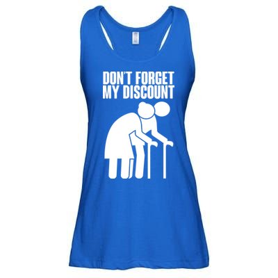 Don't Forget My Senior Citizen Discount Ladies Essential Flowy Tank