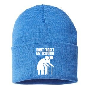 Don't Forget My Senior Citizen Discount Sustainable Knit Beanie