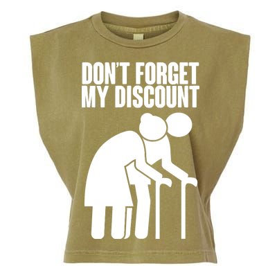 Don't Forget My Senior Citizen Discount Garment-Dyed Women's Muscle Tee