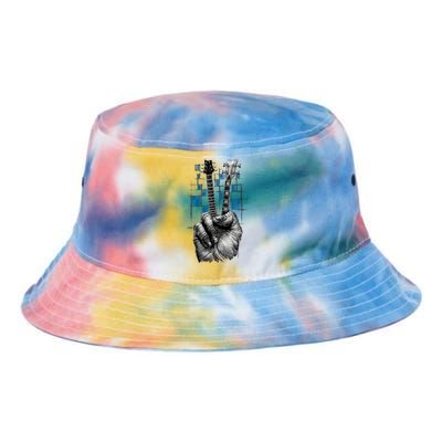 Don't Fret Peace Guitar Music Tie Dye Newport Bucket Hat