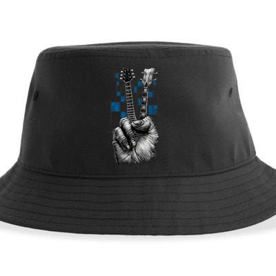 Don't Fret Peace Guitar Music Sustainable Bucket Hat