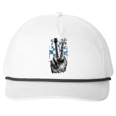 Don't Fret Peace Guitar Music Snapback Five-Panel Rope Hat