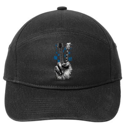 Don't Fret Peace Guitar Music 7-Panel Snapback Hat