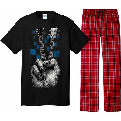 Don't Fret Peace Guitar Music Pajama Set