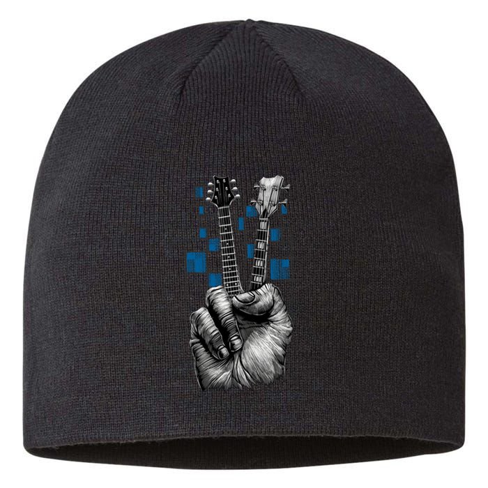 Don't Fret Peace Guitar Music Sustainable Beanie