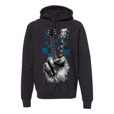 Don't Fret Peace Guitar Music Premium Hoodie