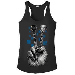 Don't Fret Peace Guitar Music Ladies PosiCharge Competitor Racerback Tank