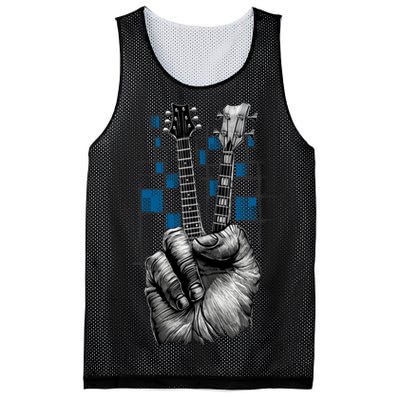 Don't Fret Peace Guitar Music Mesh Reversible Basketball Jersey Tank