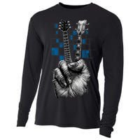 Don't Fret Peace Guitar Music Cooling Performance Long Sleeve Crew