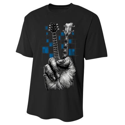 Don't Fret Peace Guitar Music Performance Sprint T-Shirt