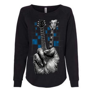 Don't Fret Peace Guitar Music Womens California Wash Sweatshirt