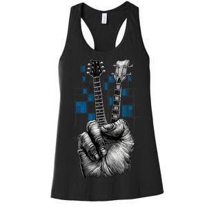 Don't Fret Peace Guitar Music Women's Racerback Tank