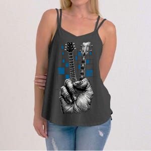 Don't Fret Peace Guitar Music Women's Strappy Tank