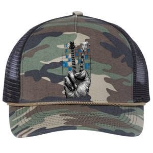 Don't Fret Peace Guitar Music Retro Rope Trucker Hat Cap