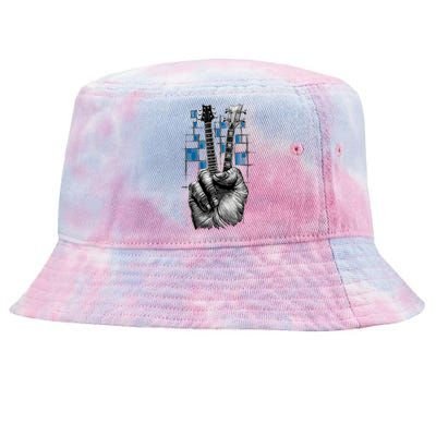 Don't Fret Peace Guitar Music Tie-Dyed Bucket Hat