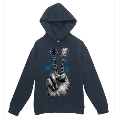 Don't Fret Peace Guitar Music Urban Pullover Hoodie