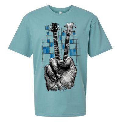 Don't Fret Peace Guitar Music Sueded Cloud Jersey T-Shirt