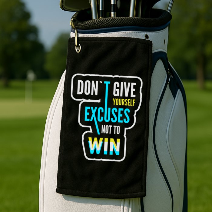 Don't Give Yourself Excuses Not To Win Golf Towel