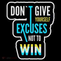 Don't Give Yourself Excuses Not To Win Short Acrylic Beanie