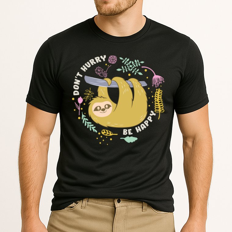 Don't Hurry Be Happy Funny Sloth Performance Shirt