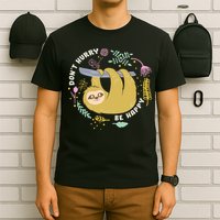 Don't Hurry Be Happy Funny Sloth T-Shirt