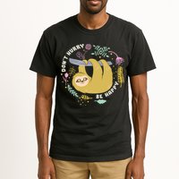 Don't Hurry Be Happy Funny Sloth Tall T-Shirt