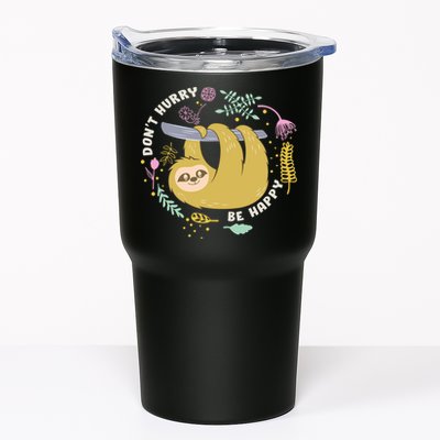 Don't Hurry Be Happy Funny Sloth Tumbler