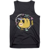 Don't Hurry Be Happy Funny Sloth Tank Top