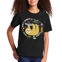 Don't Hurry Be Happy Funny Sloth Kids T-Shirt