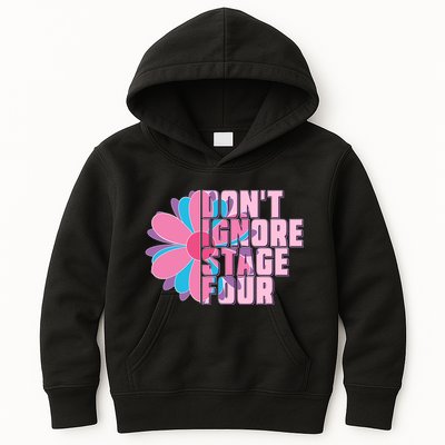 Don't Ignore Stage Four Breast Cancer Awareness Kids Hoodie