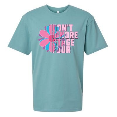 Don't Ignore Stage Four Breast Cancer Awareness Sueded Cloud Jersey T-Shirt