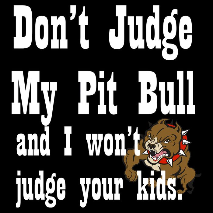 Don't Judge My Pit Bull Drawstring Bag